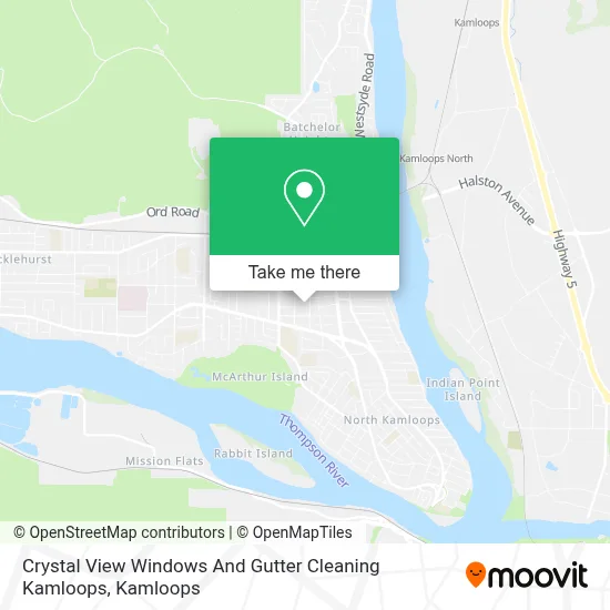Crystal View Windows And Gutter Cleaning Kamloops map