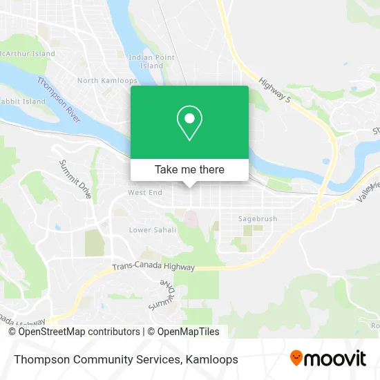 Thompson Community Services map