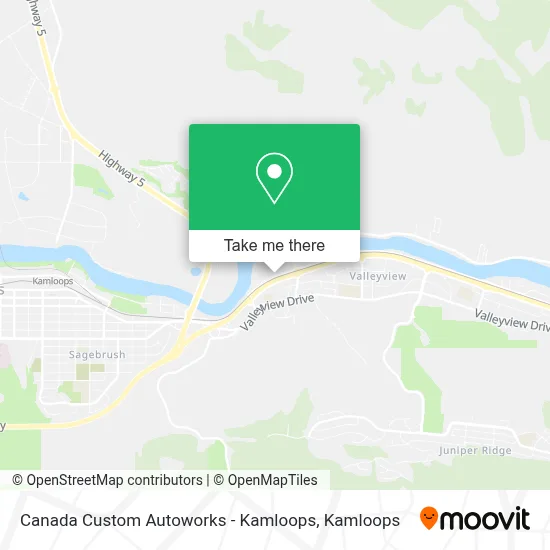 Canada Custom Autoworks - Kamloops map