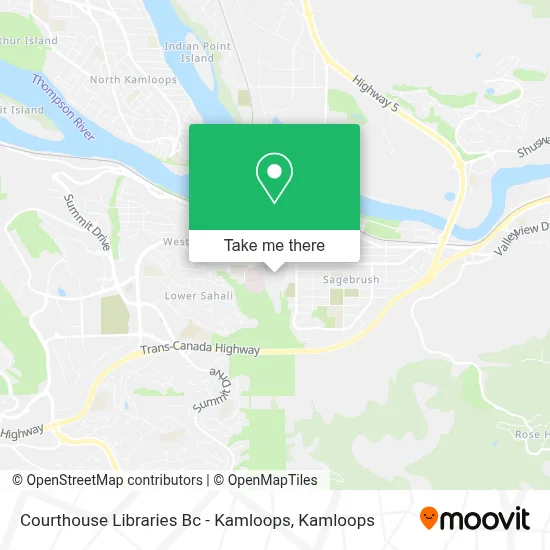 Courthouse Libraries Bc - Kamloops map