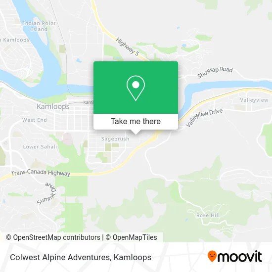 Colwest Alpine Adventures map