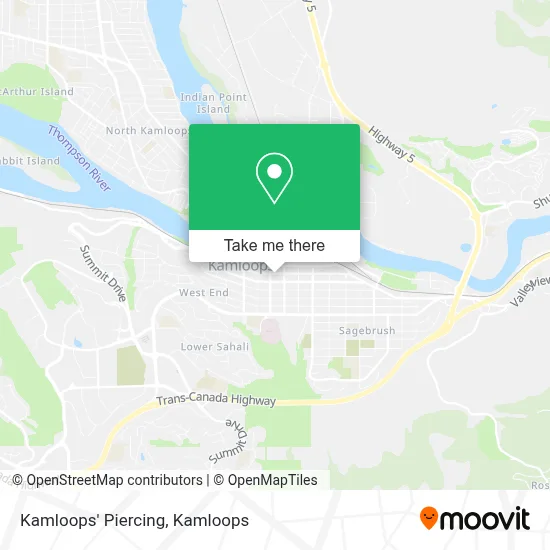 Kamloops' Piercing map
