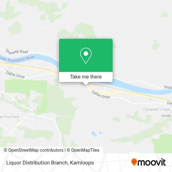 Liquor Distribution Branch map