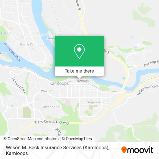 Wilson M. Beck Insurance Services (Kamloops) map