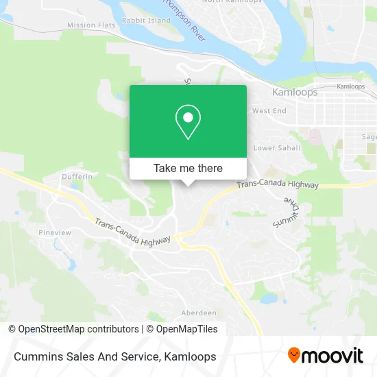 Cummins Sales And Service map