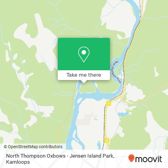 North Thompson Oxbows - Jensen Island Park map