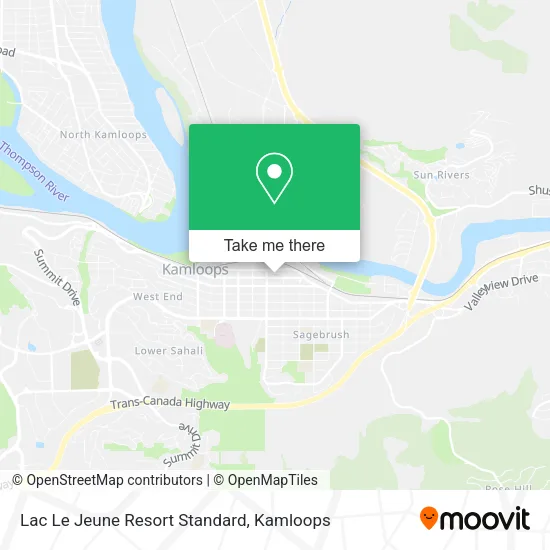 Lac Le Jeune Resort Standard map