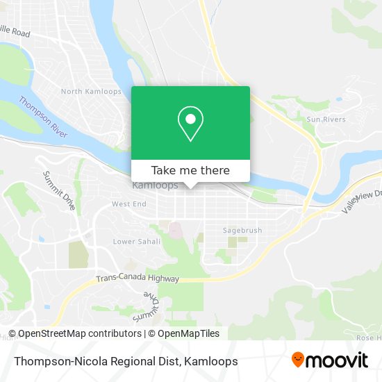 Thompson-Nicola Regional Dist map