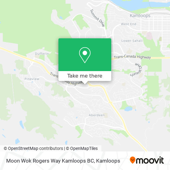 Moon Wok Rogers Way Kamloops BC plan