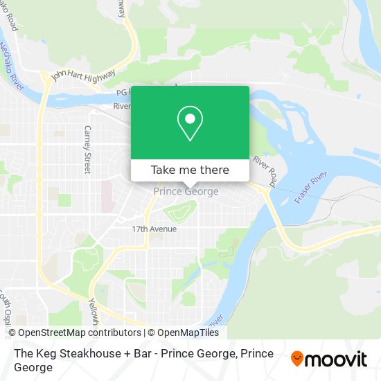 The Keg Steakhouse + Bar - Prince George map