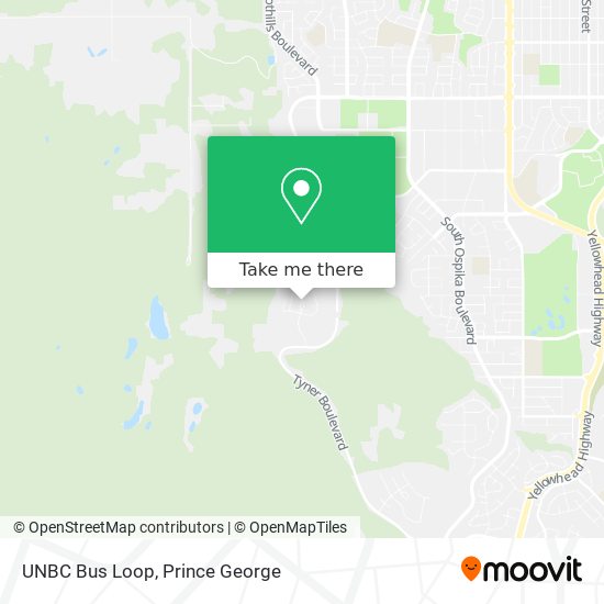 UNBC Bus Loop map