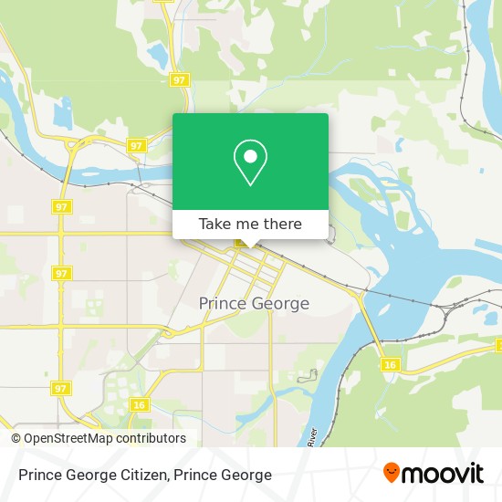 Prince George Citizen map