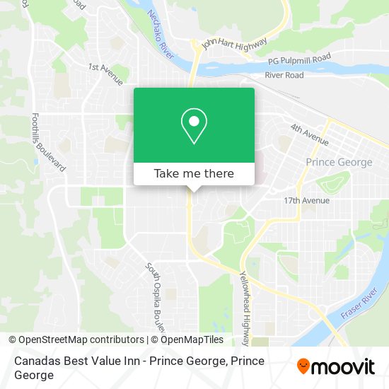 Canadas Best Value Inn - Prince George map