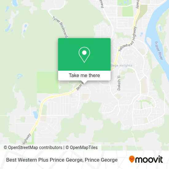 Best Western Plus Prince George map