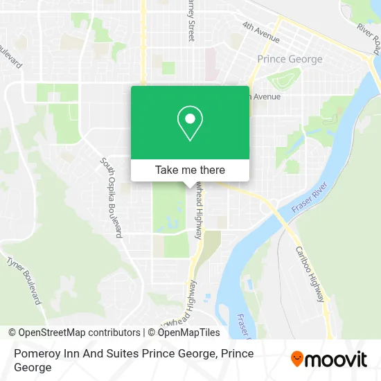 Pomeroy Inn And Suites Prince George map