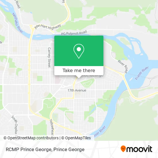 RCMP Prince George map