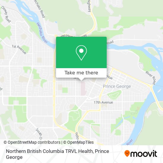Northern British Columbia TRVL Health map
