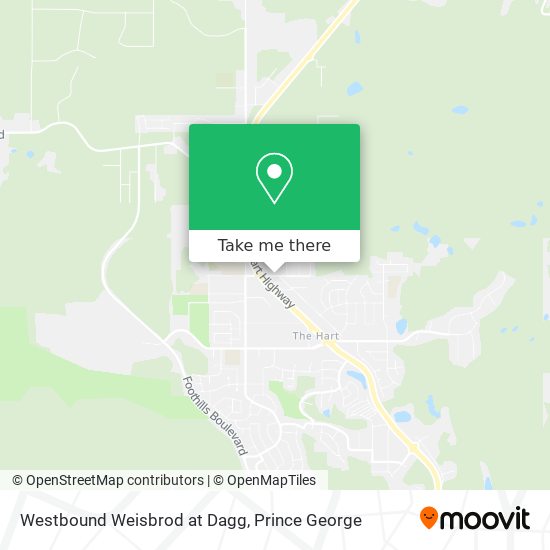 Westbound Weisbrod at Dagg map
