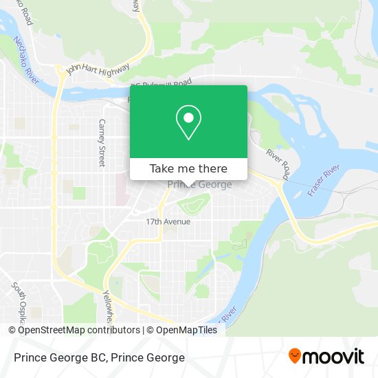 Prince George BC map