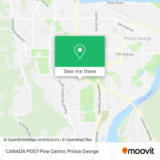 CANADA POST-Pine Centre map