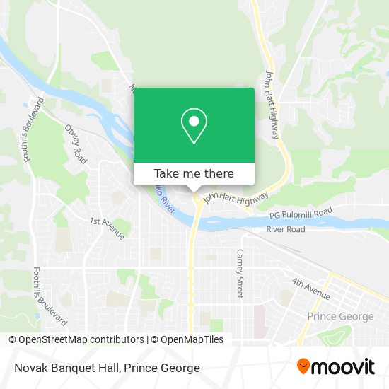 Novak Banquet Hall map