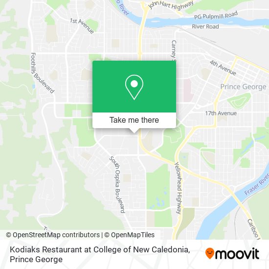 Kodiaks Restaurant at College of New Caledonia map