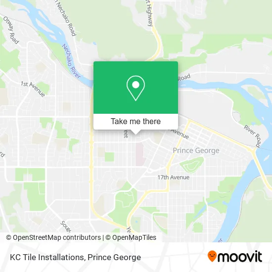 KC Tile Installations map