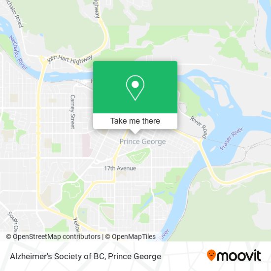 Alzheimer's Society of BC map