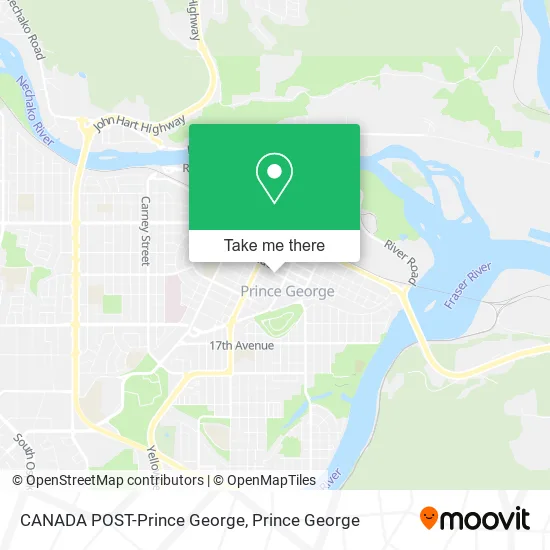 CANADA POST-Prince George map