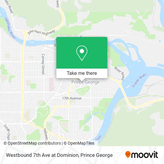 Westbound 7th Ave at Dominion map