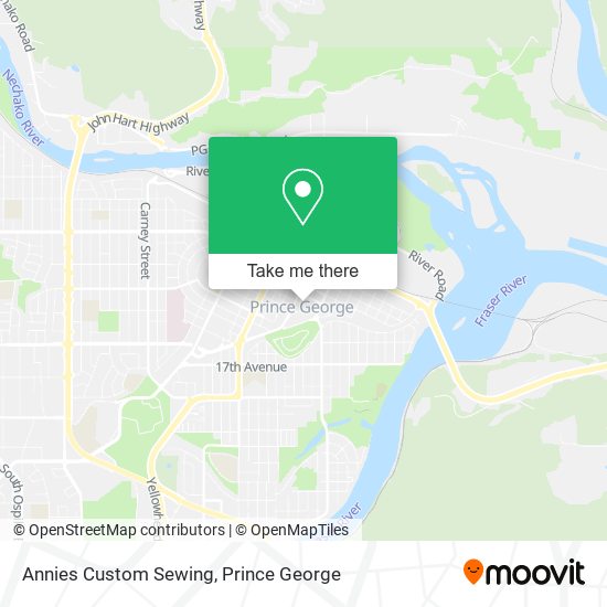 Annies Custom Sewing map