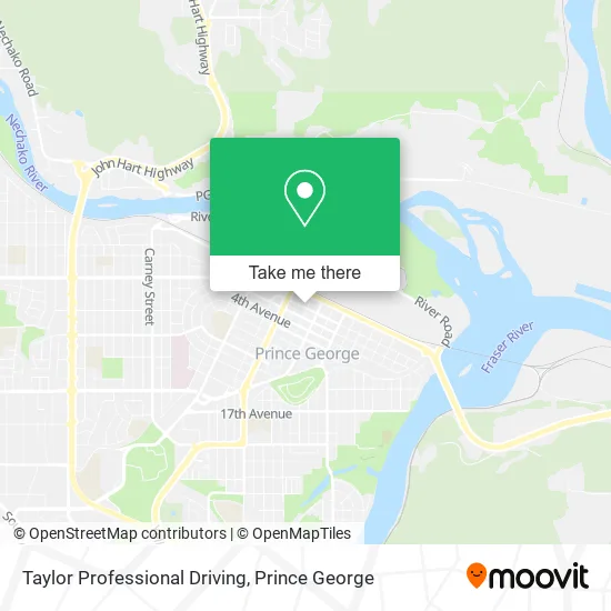 Taylor Professional Driving map