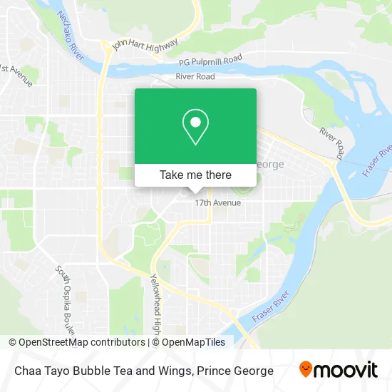 Chaa Tayo Bubble Tea and Wings map