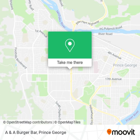 A & A Burger Bar map