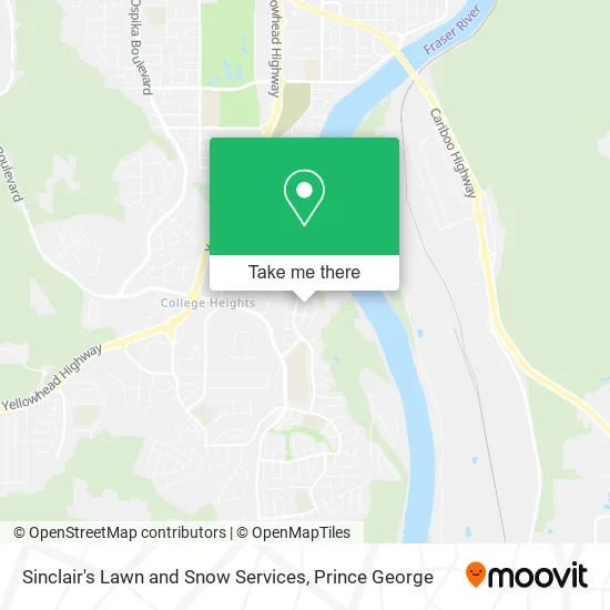 Sinclair's Lawn and Snow Services map