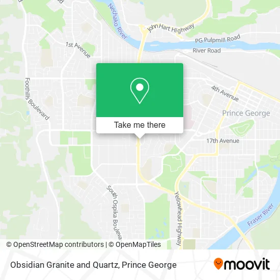 Obsidian Granite and Quartz map