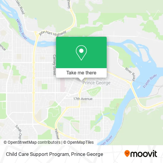 Child Care Support Program map