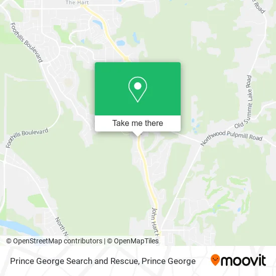 Prince George Search and Rescue map