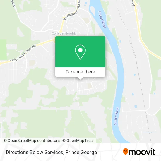 Directions Below Services map