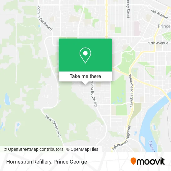 Homespun Refillery map