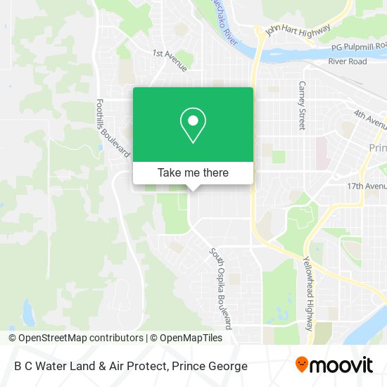 B C Water Land & Air Protect map
