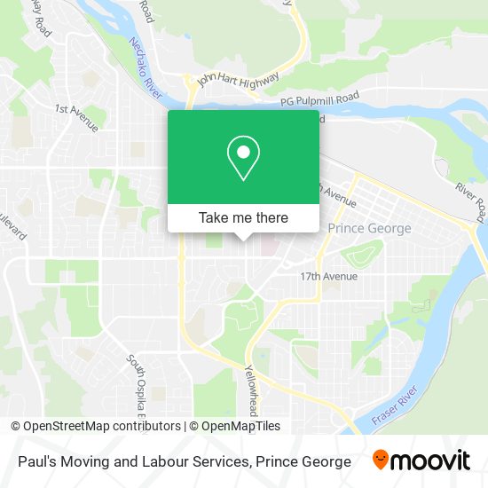 Paul's Moving and Labour Services map