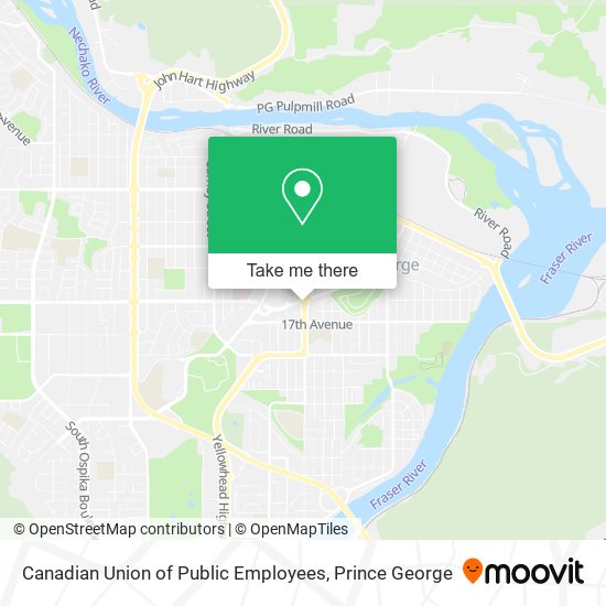 Canadian Union of Public Employees map