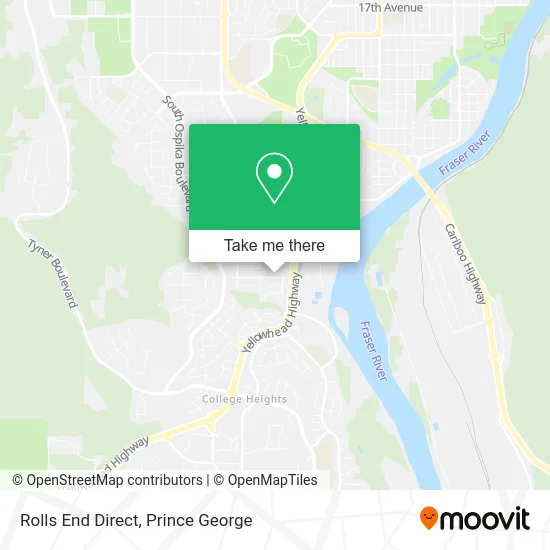 Rolls End Direct map