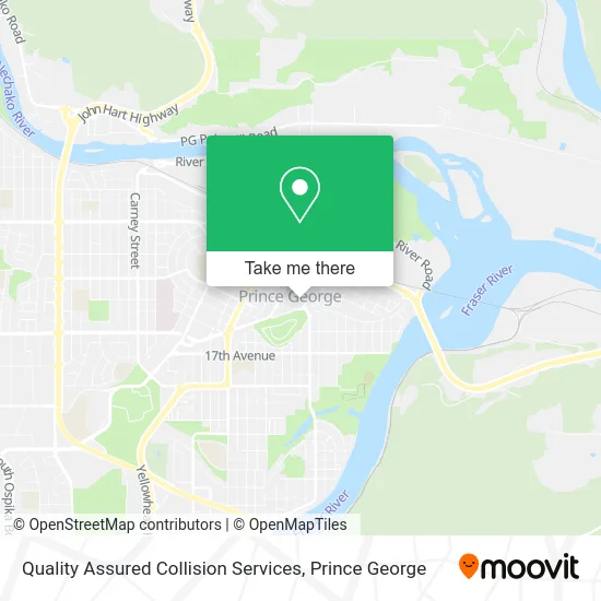 Quality Assured Collision Services map