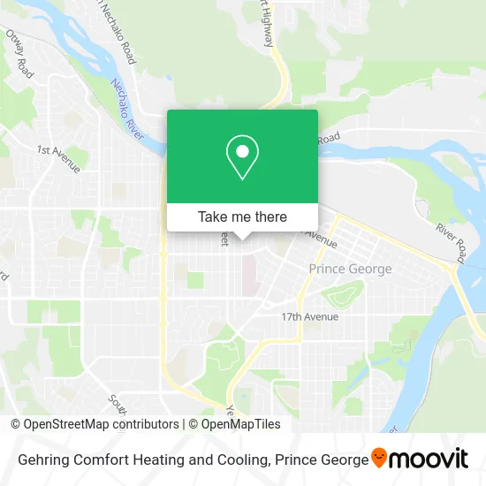 Gehring Comfort Heating and Cooling map