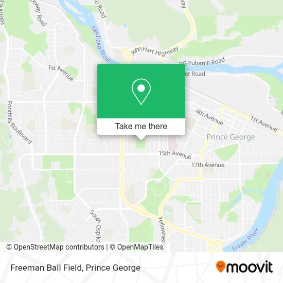 Freeman Ball Field map