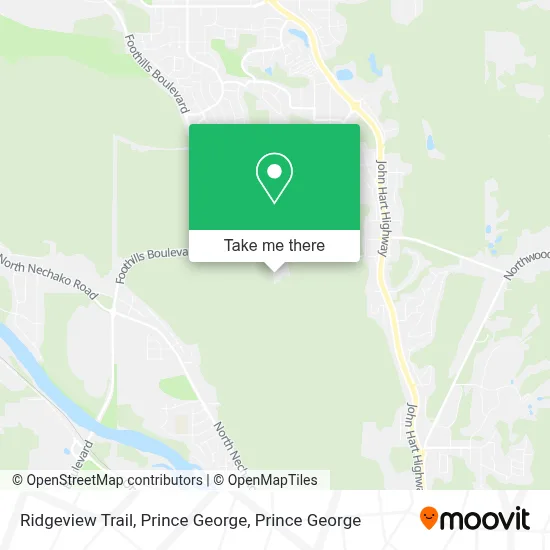 Ridgeview Trail, Prince George map