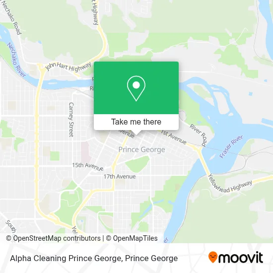 Alpha Cleaning Prince George map