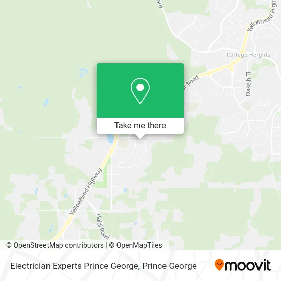 Electrician Experts Prince George map